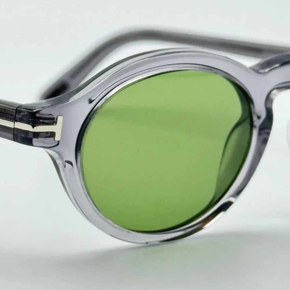 Tom Ford Sunglasses Aristotele-02 TF1332 20N Transparent Gray Frame Green Lens